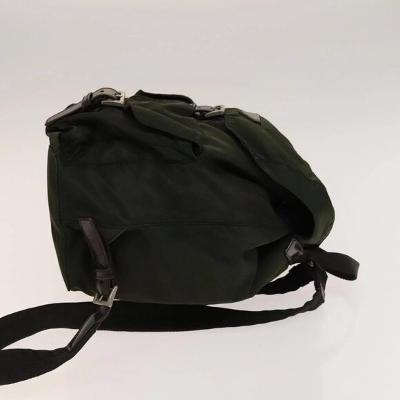 PRADA Backpack Nylon Green Silver Auth 136692 - Picture 3 of 16